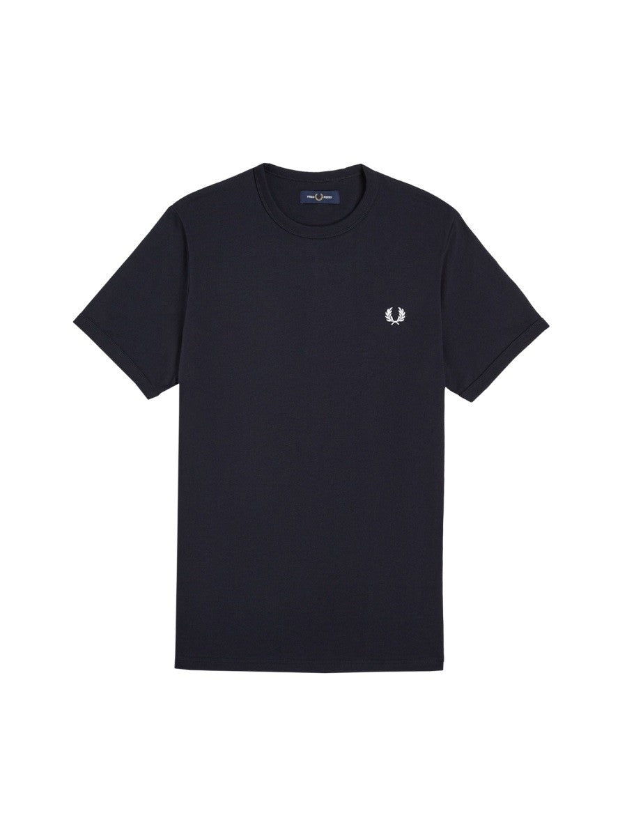 FRED PERRY T-SHIRT WITH LOGO EMBROIDERY