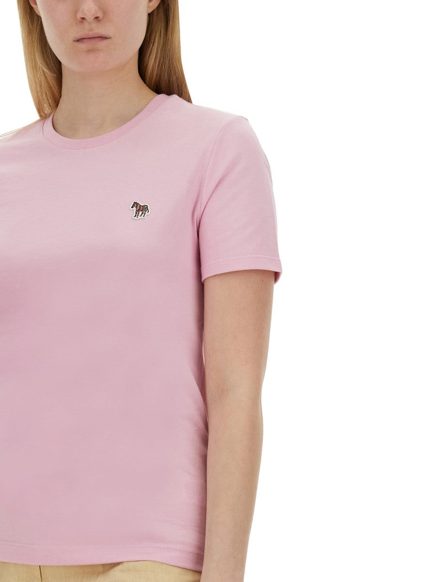 PS BY PAUL SMITH T-SHIRT WITH LOGO PATCH