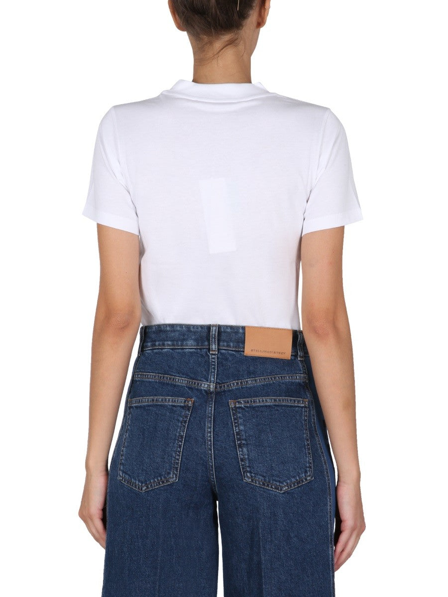 stella mccartney T-SHIRT WITH LOGO PRINT