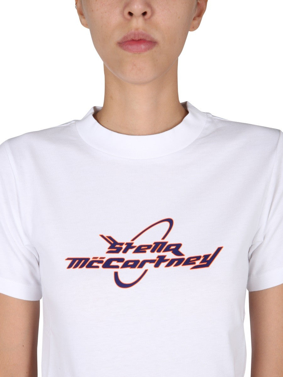 stella mccartney T-SHIRT WITH LOGO PRINT