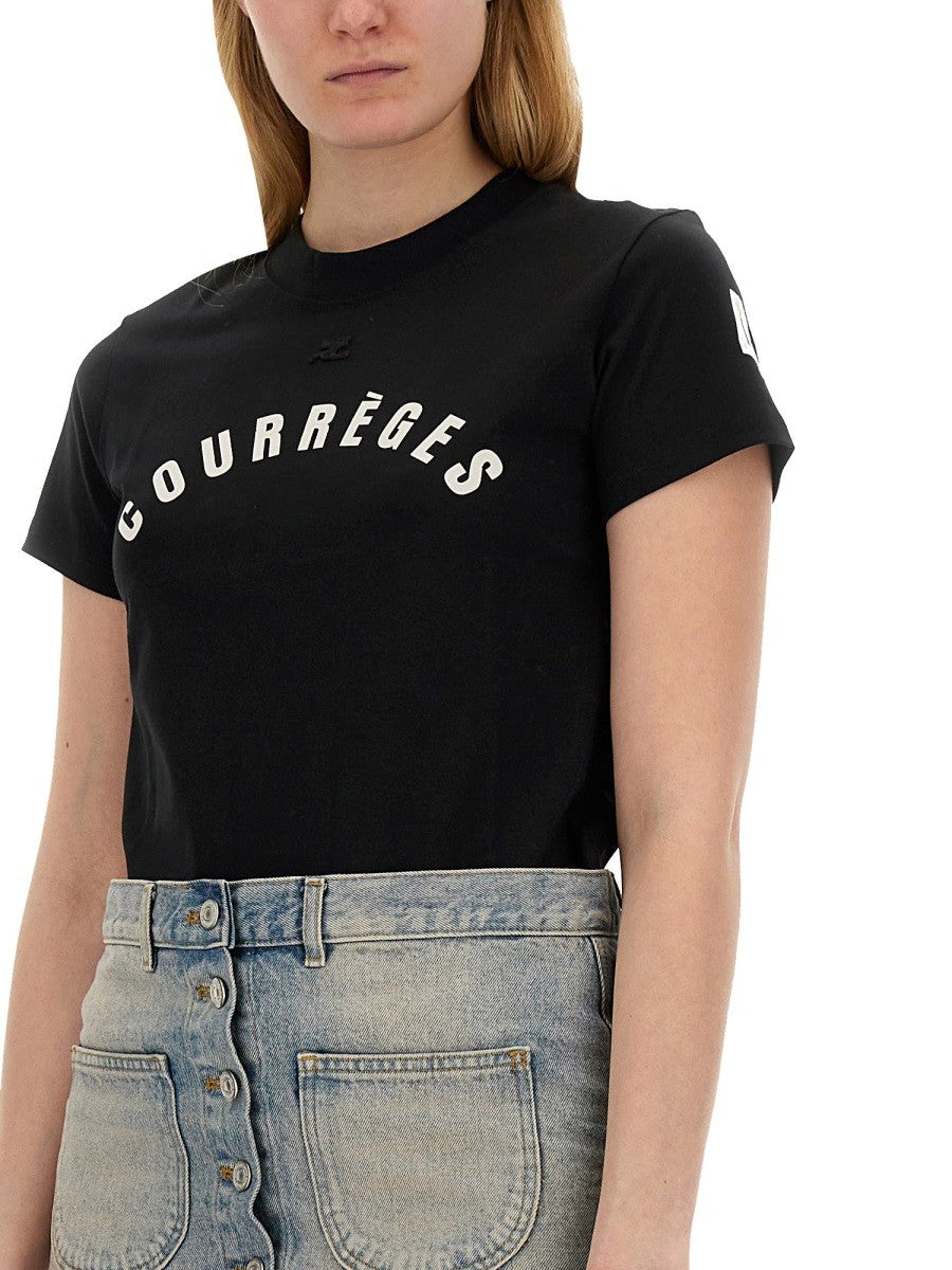 COURREGES T-SHIRT WITH LOGO