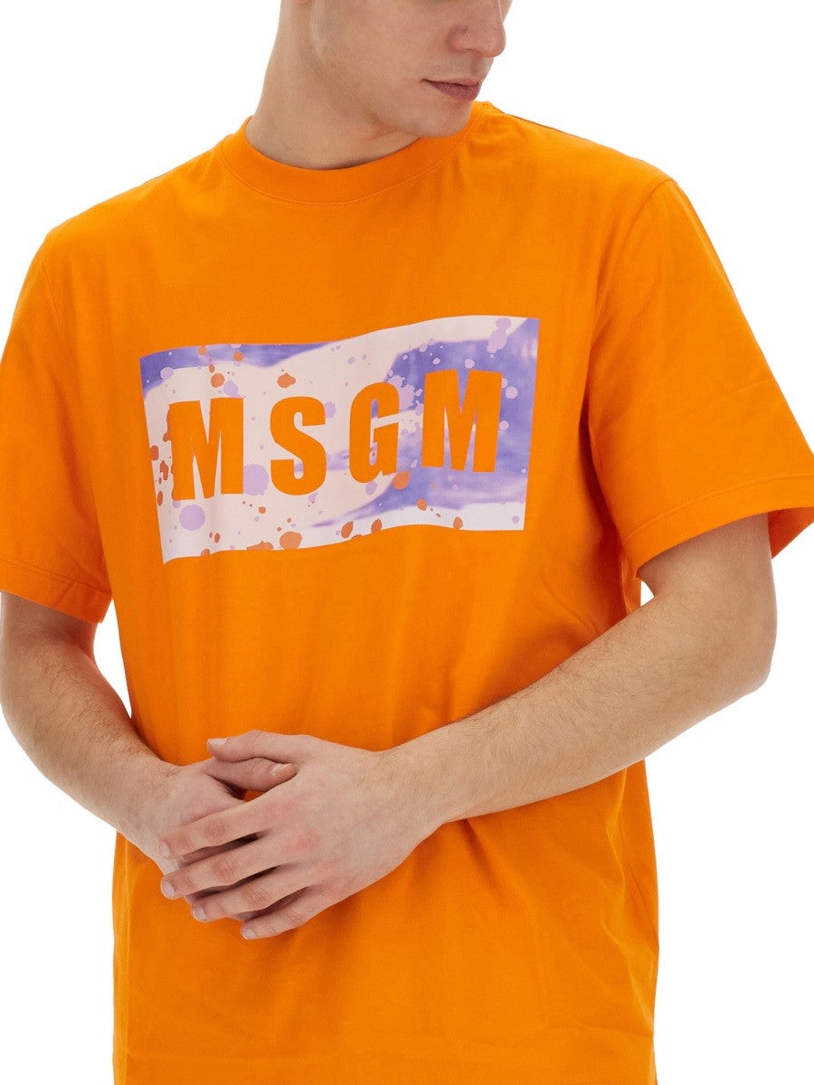 msgm T-SHIRT WITH LOGO