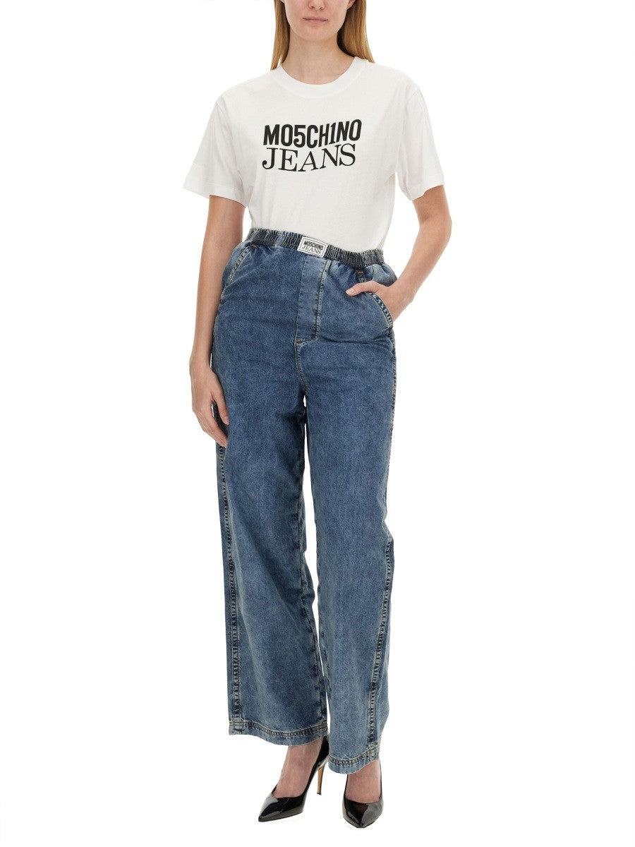 MOSCHINO JEANS T-SHIRT WITH LOGO