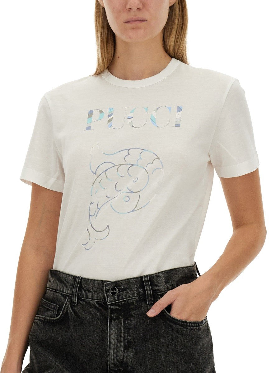 PUCCI T-SHIRT WITH LOGO