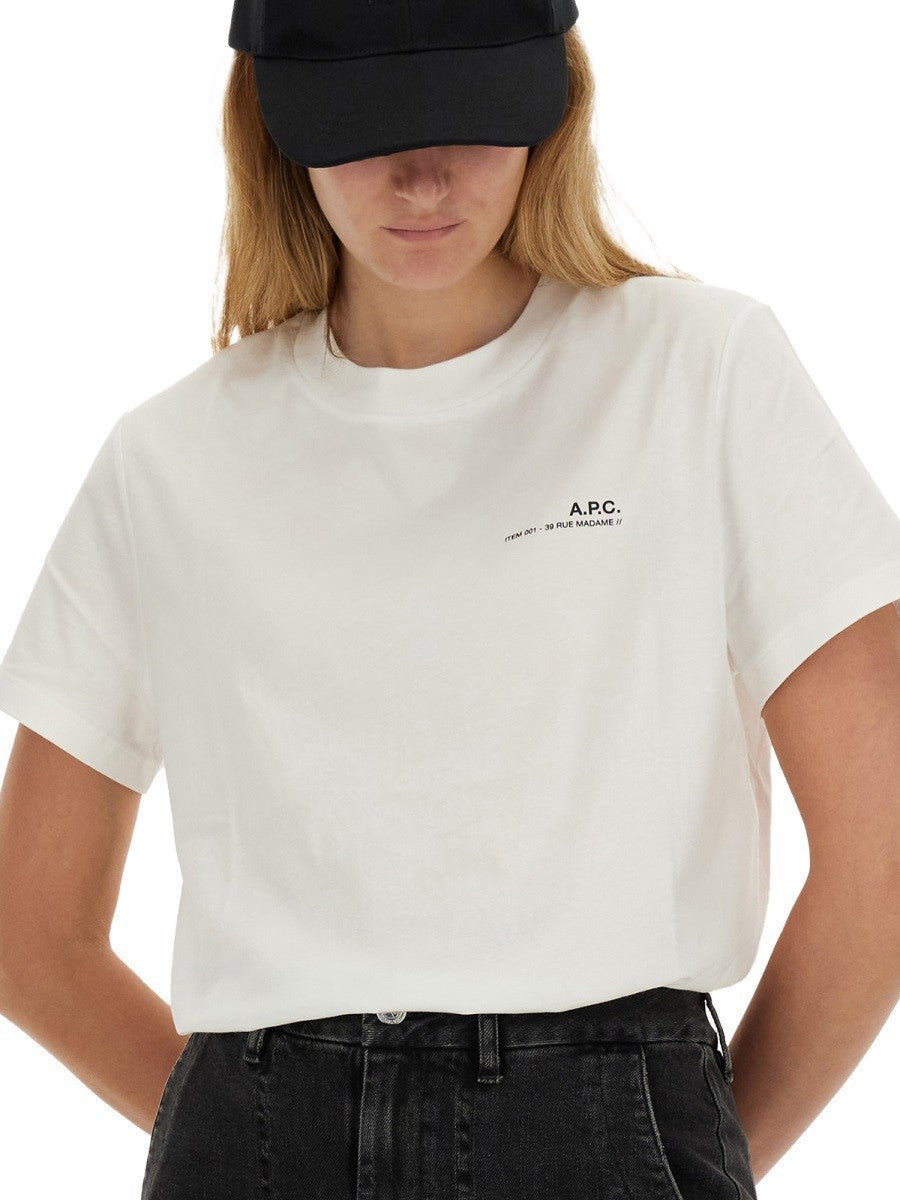 A.P.C. T-SHIRT WITH LOGO