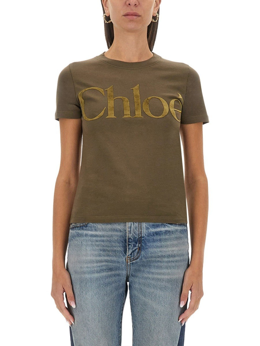 CHLOE' T-SHIRT WITH LOGO