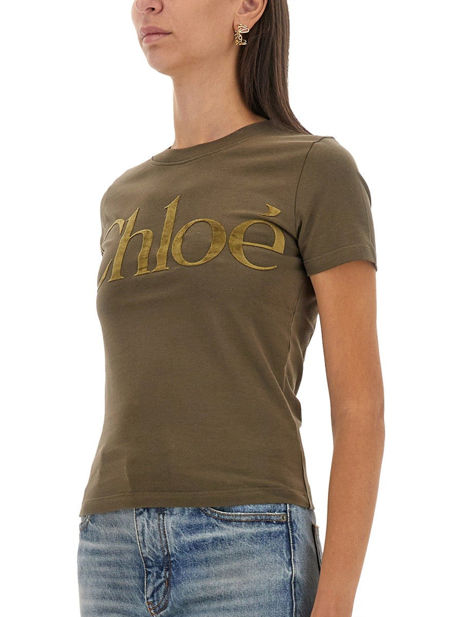 CHLOE' T-SHIRT WITH LOGO