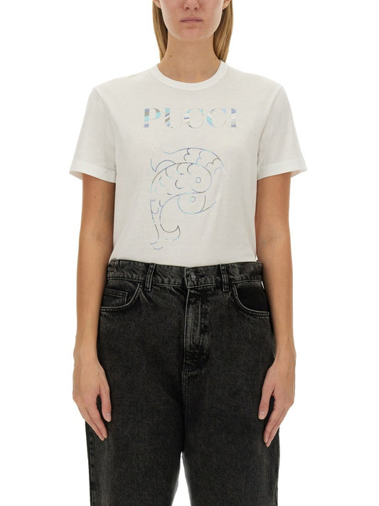 PUCCI T-SHIRT WITH LOGO