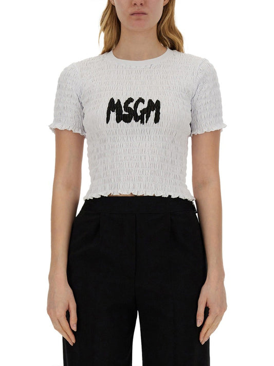msgm T-SHIRT WITH LOGO