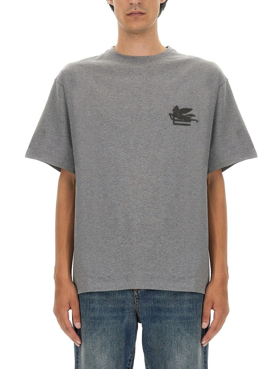 Etro T-SHIRT WITH PEGASUS EMBROIDERY