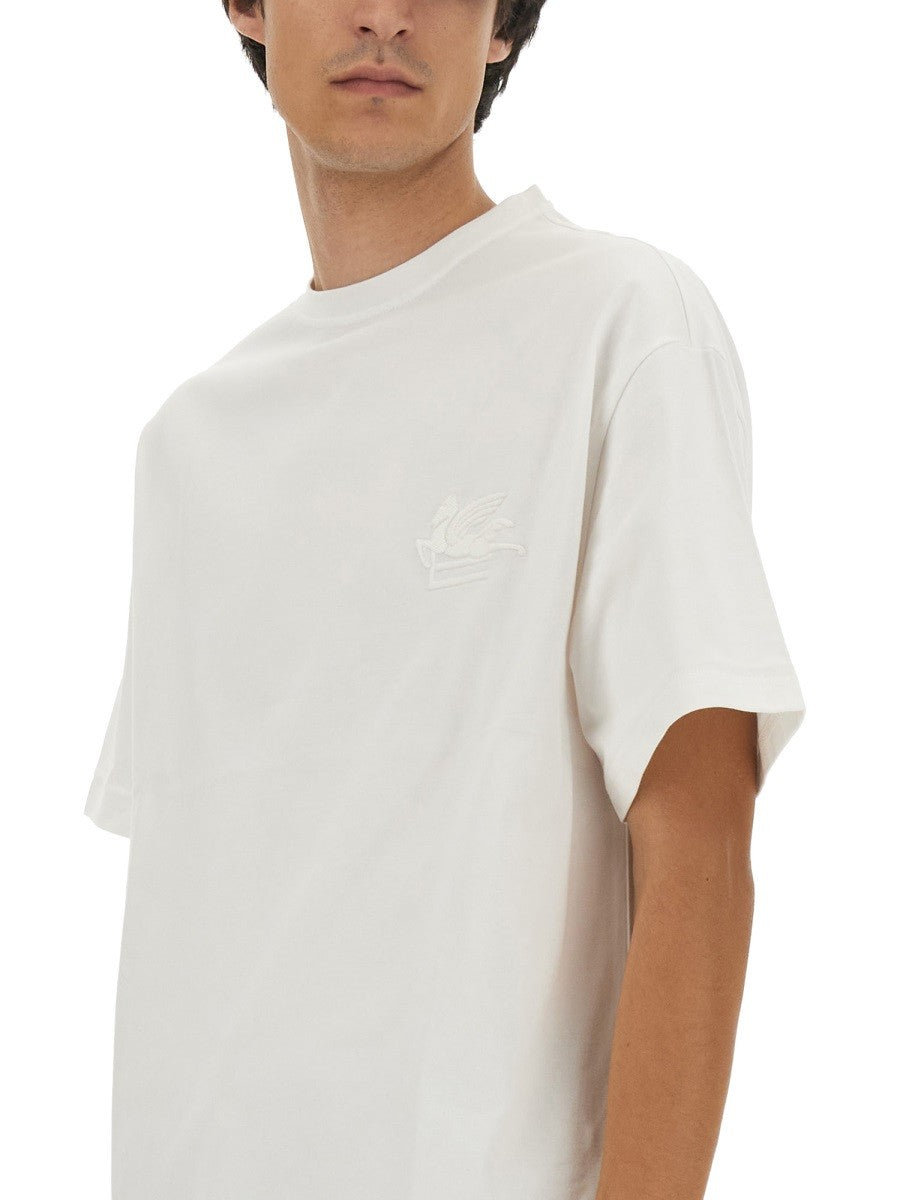 Etro T-SHIRT WITH PEGASUS EMBROIDERY