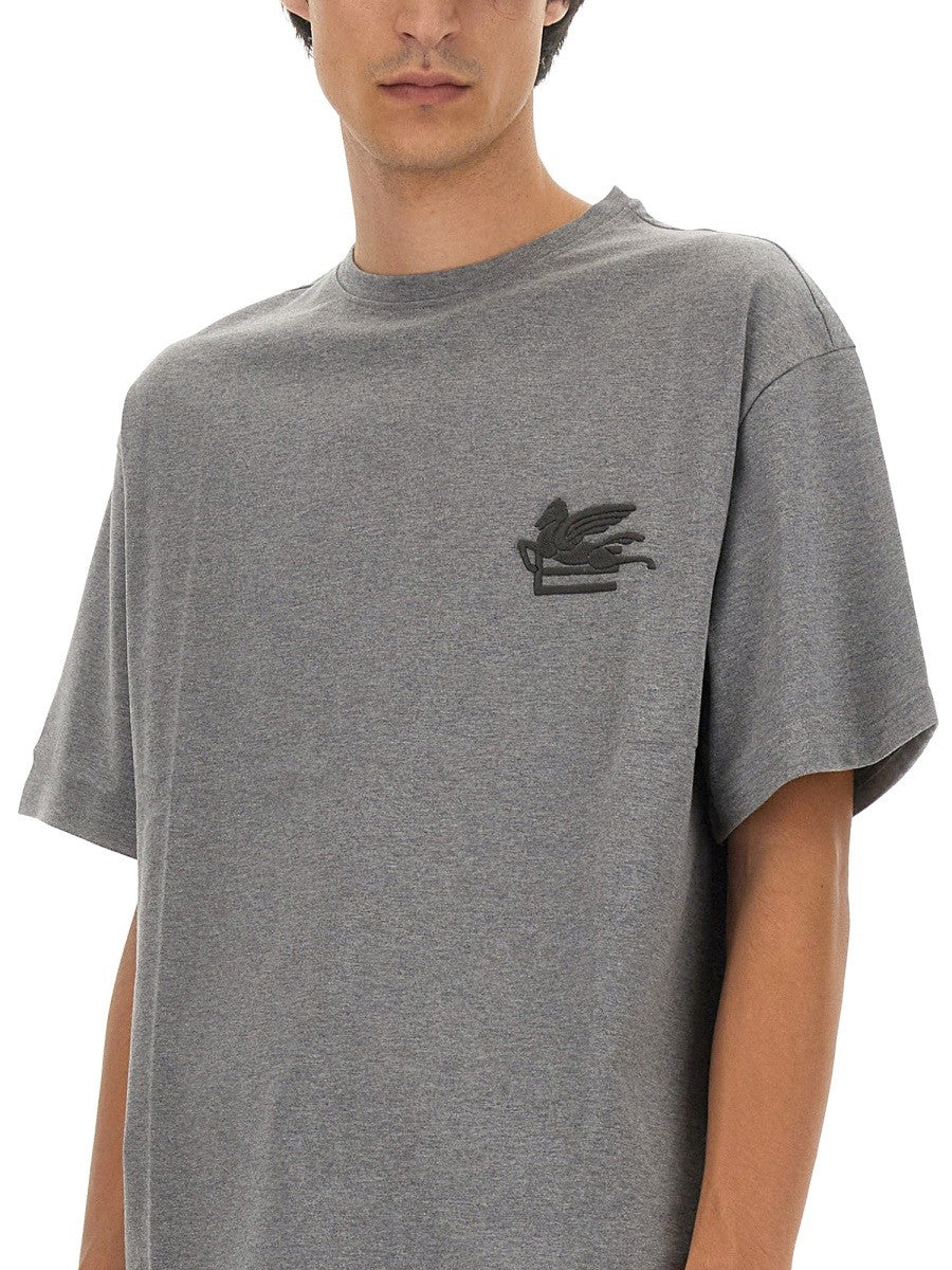 Etro T-SHIRT WITH PEGASUS EMBROIDERY