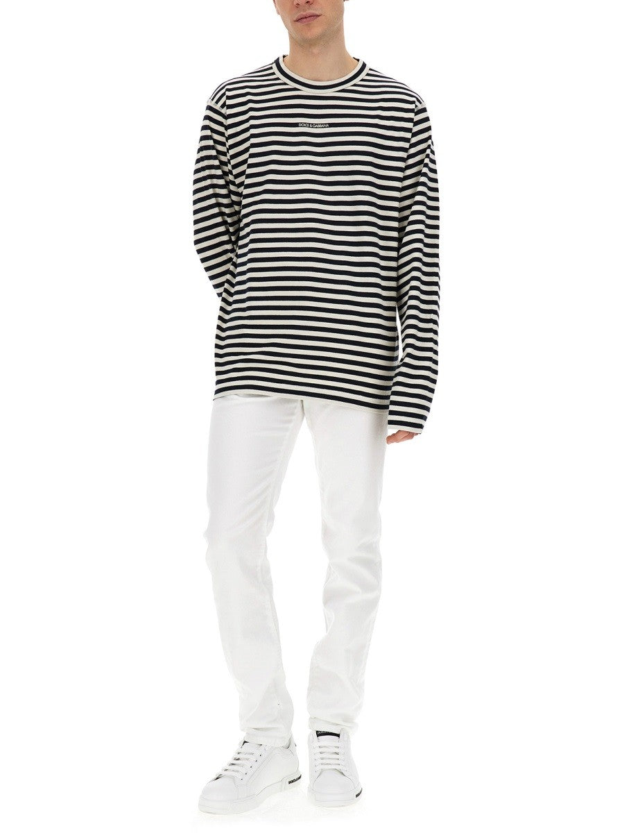 Dolce & Gabbana T-SHIRT WITH STRIPE PATTERN