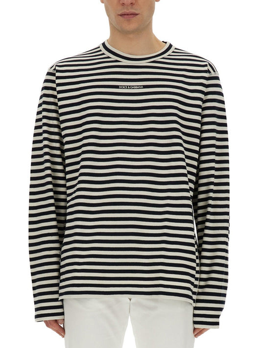 Dolce & Gabbana T-SHIRT WITH STRIPE PATTERN