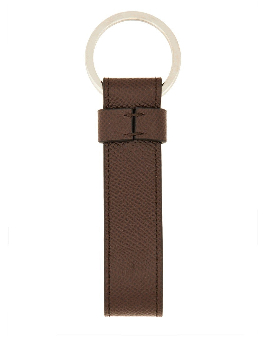 TOD'S "T TIMELESS" LOGO KEYCHAIN