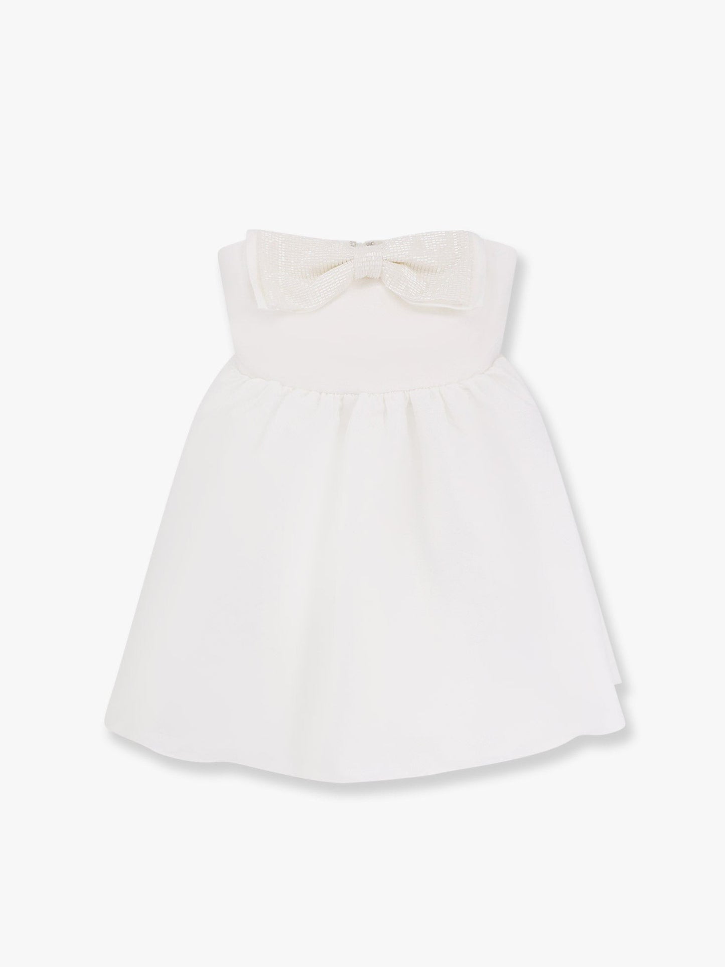 SELF PORTRAIT Taffeta décolleté dress with bow