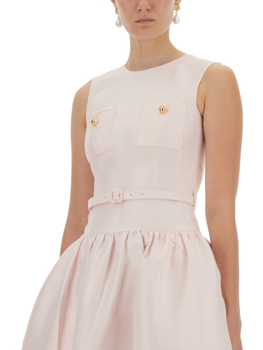 SELF-PORTRAIT TAFFETA MIDI DRESS
