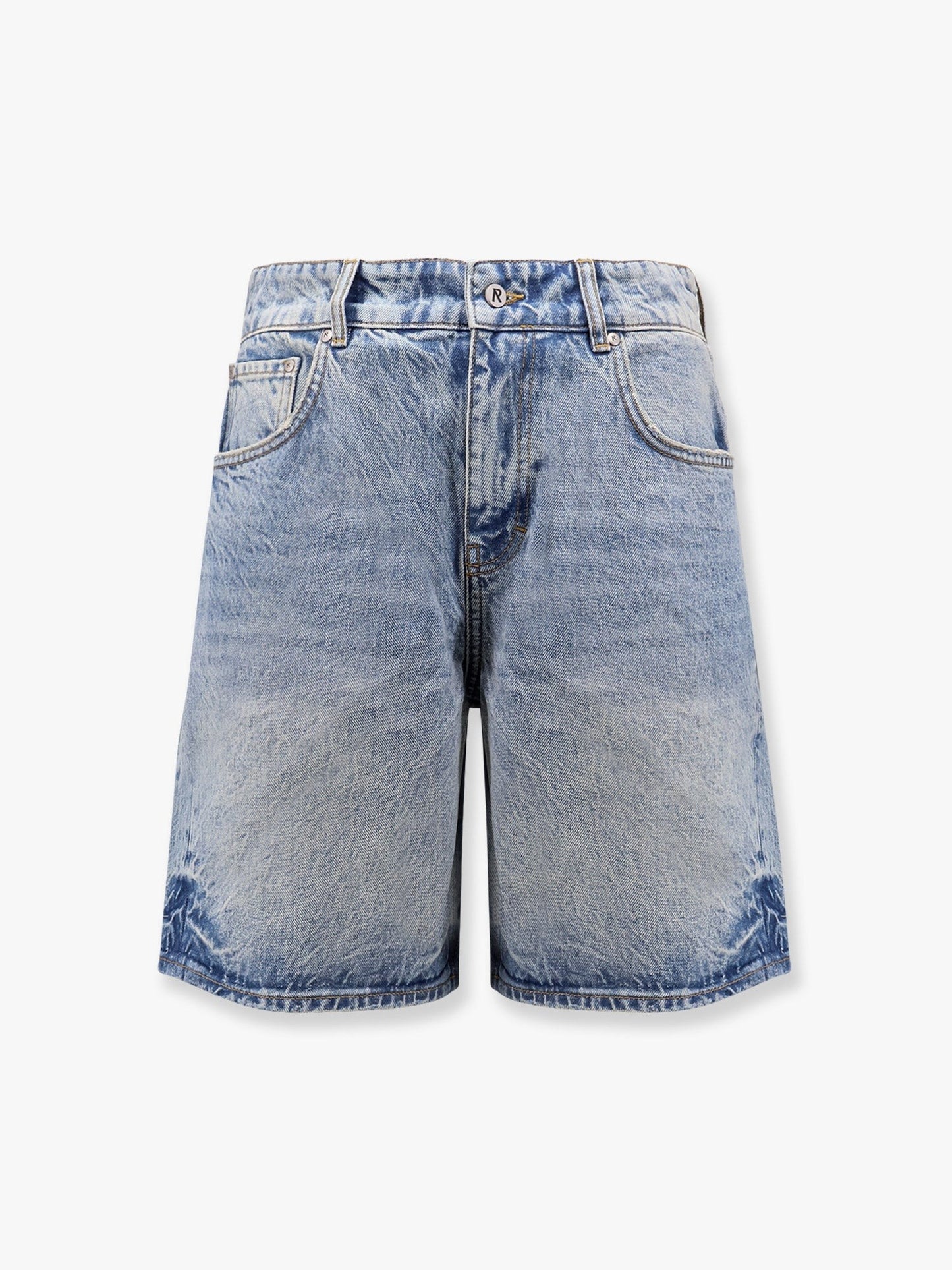 Represent Tailored stone-washed denim bermuda shorts