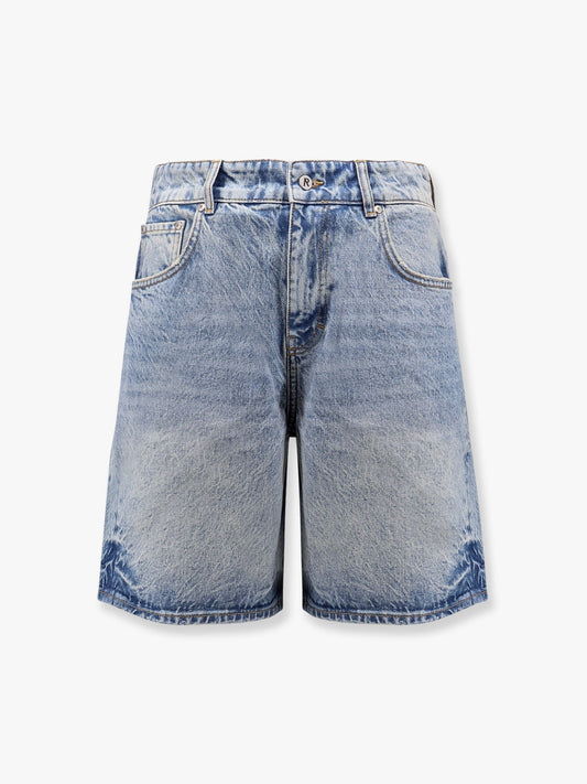 Represent Tailored stone-washed denim bermuda shorts