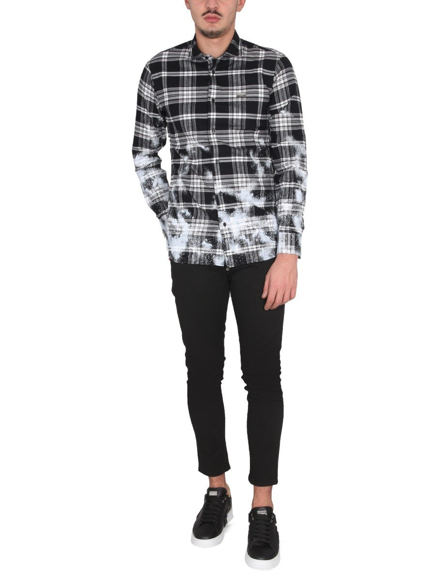 Philipp Plein TARTAN PATTERN SHIRT