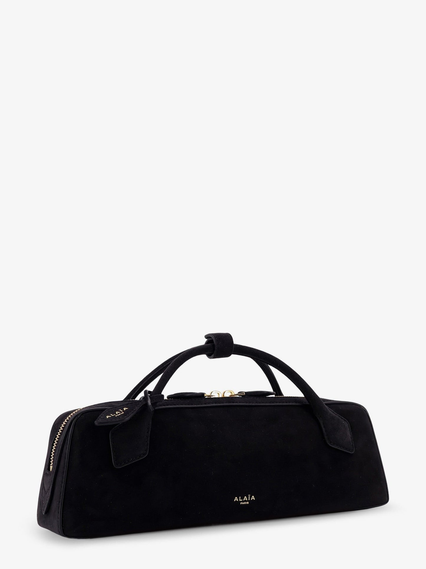 ALAIA Teckel Clutch suede handbag