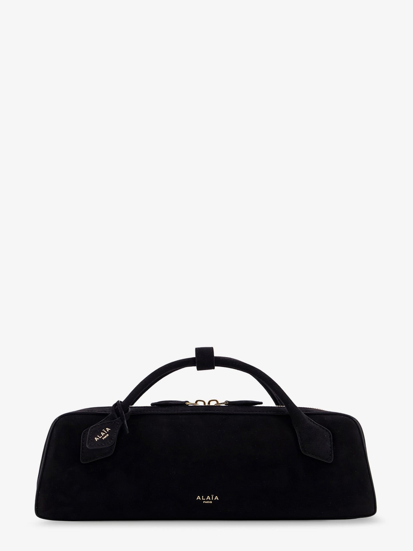 ALAIA Teckel Clutch suede handbag