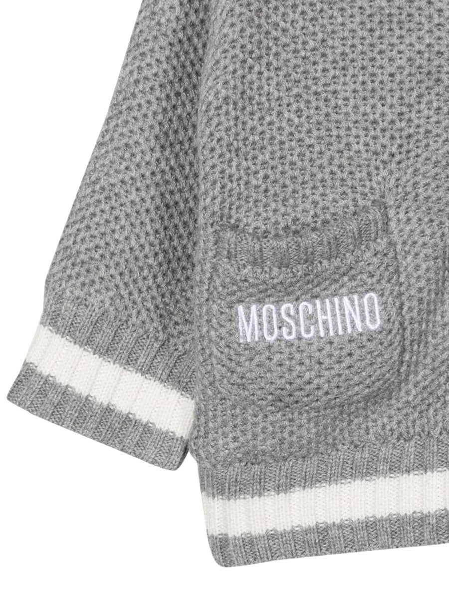 Moschino TEDDY BEAR HOODED CARDIGAN