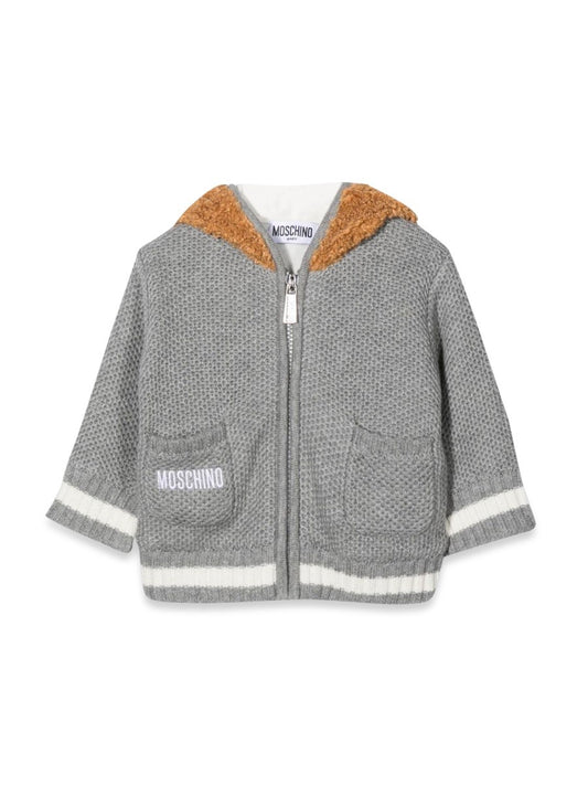 Moschino TEDDY BEAR HOODED CARDIGAN