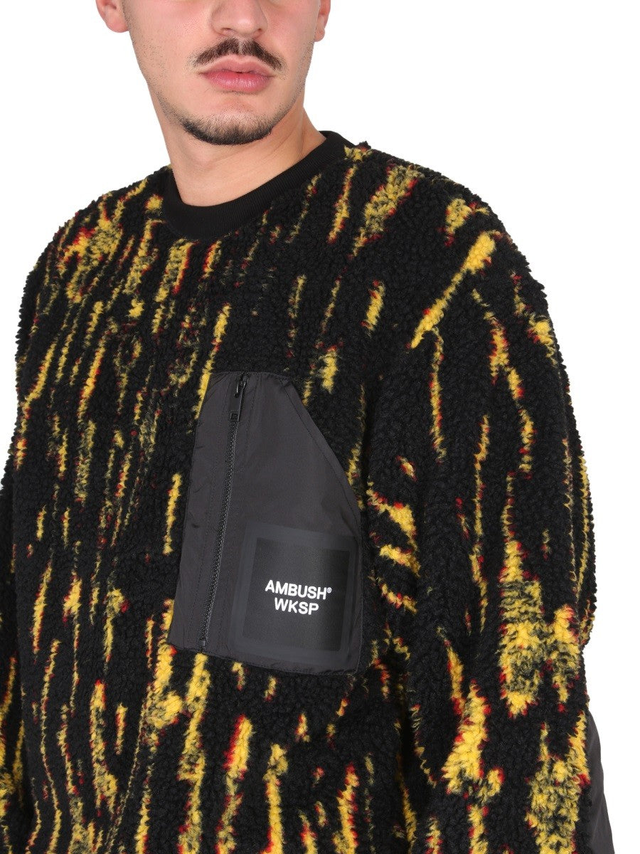 AMBUSH TEDDY JACQUARD PADDED JACKET