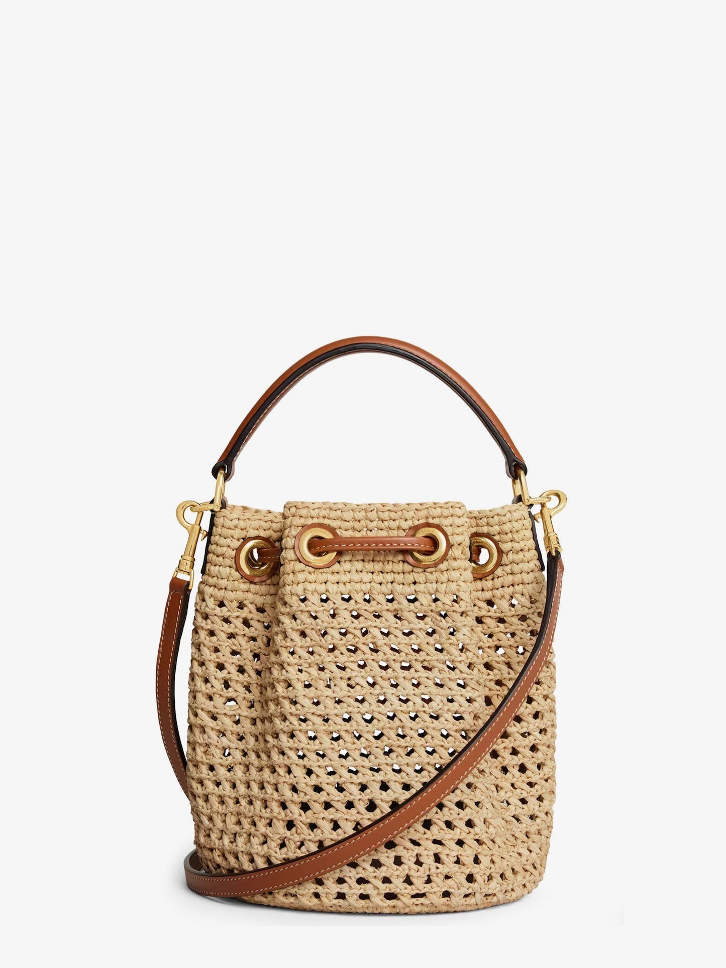 Celine Teen Bucket Clara rafia bucket bag