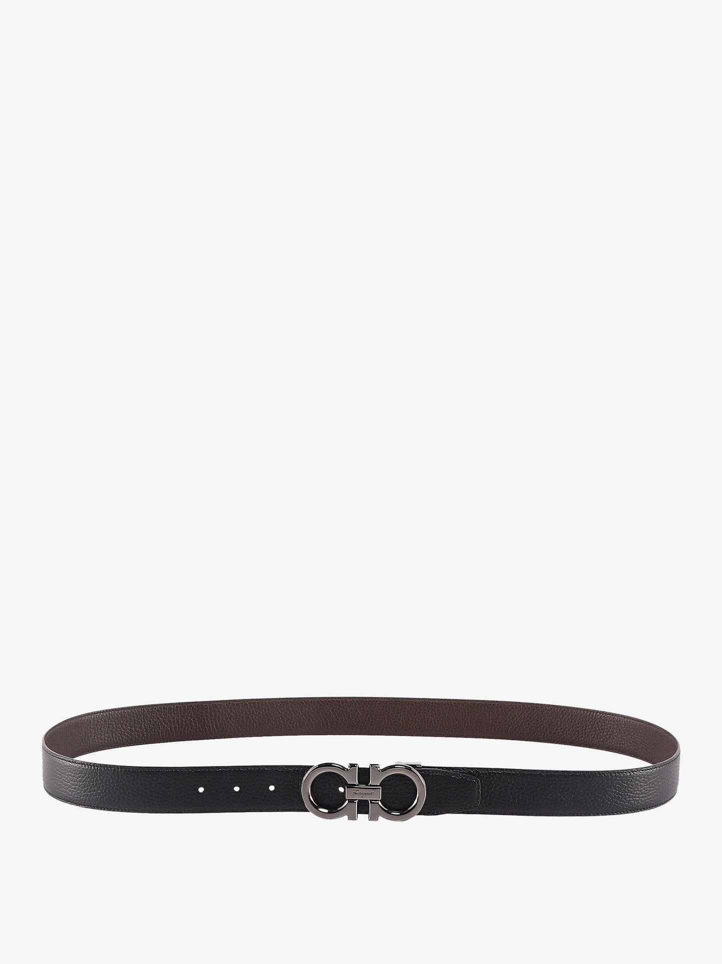 Ferragamo Textured leather belt with iconic Gancini buckle