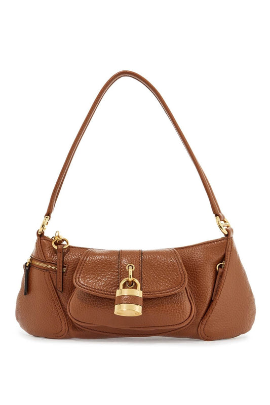 CHLOE' the 99 bag in clay brown brass with glossy gold finishes