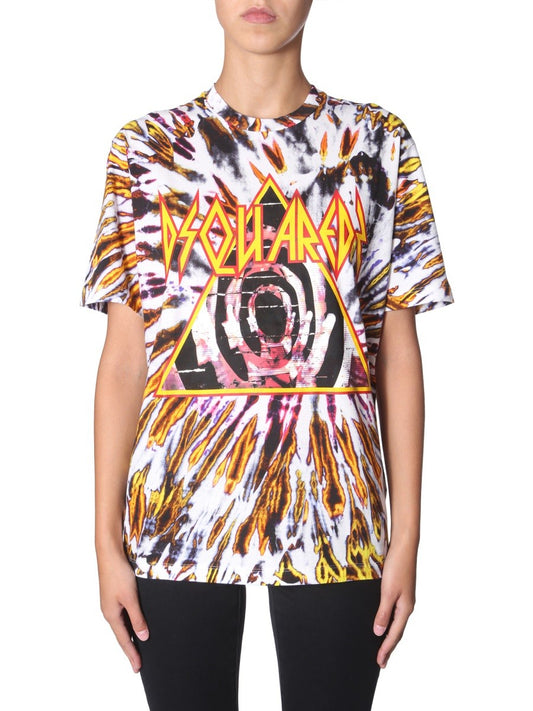 Dsquared TIE AND DYE PRINT T-SHIRT