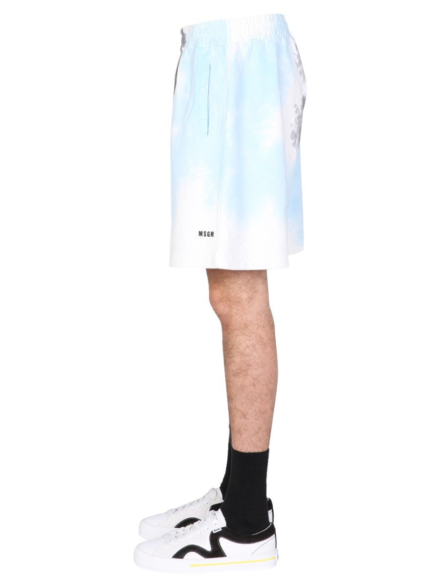 msgm TIE DYE PATTERN BERMUDA