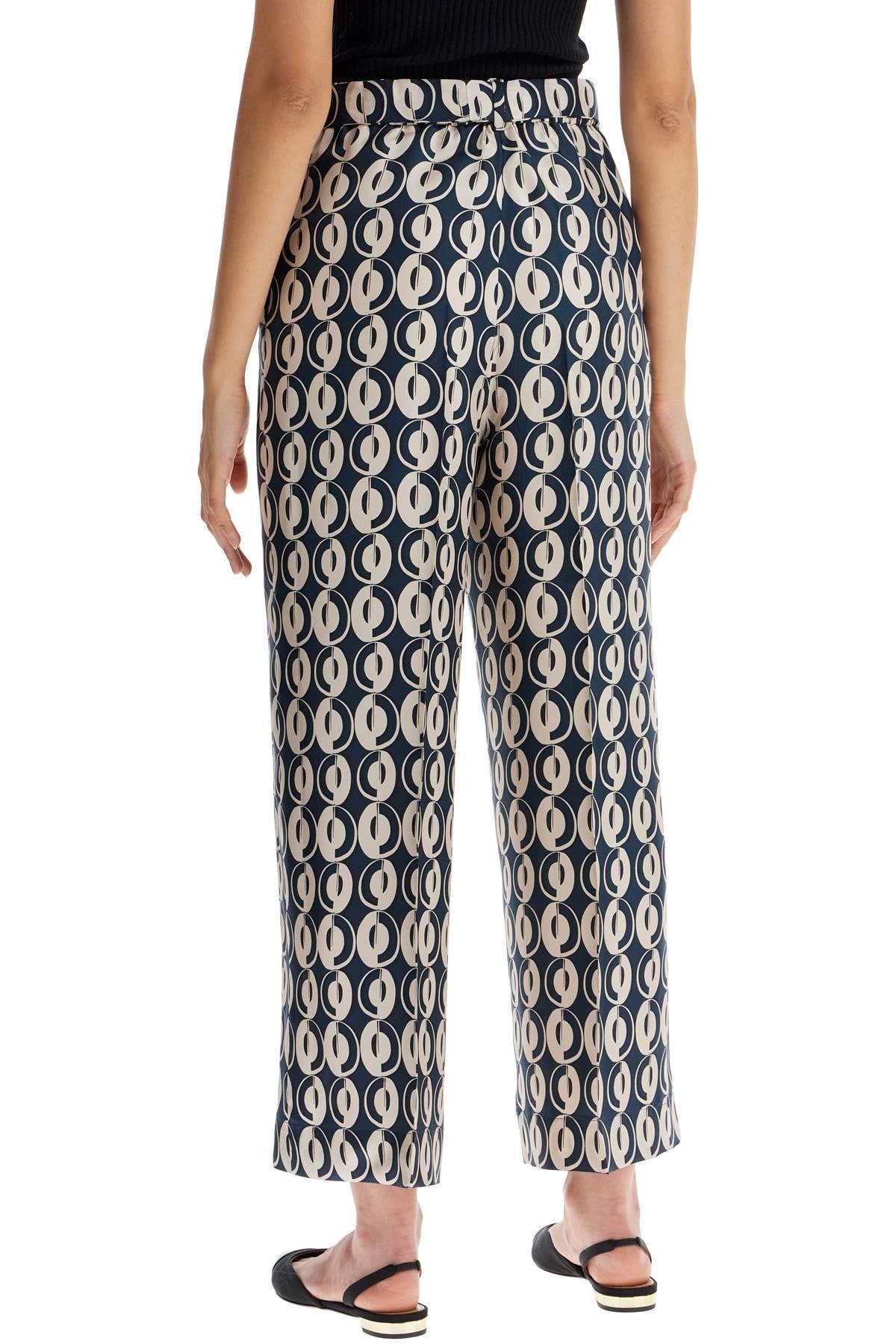 'S MAX MARA timeb cropped pants in printed silk