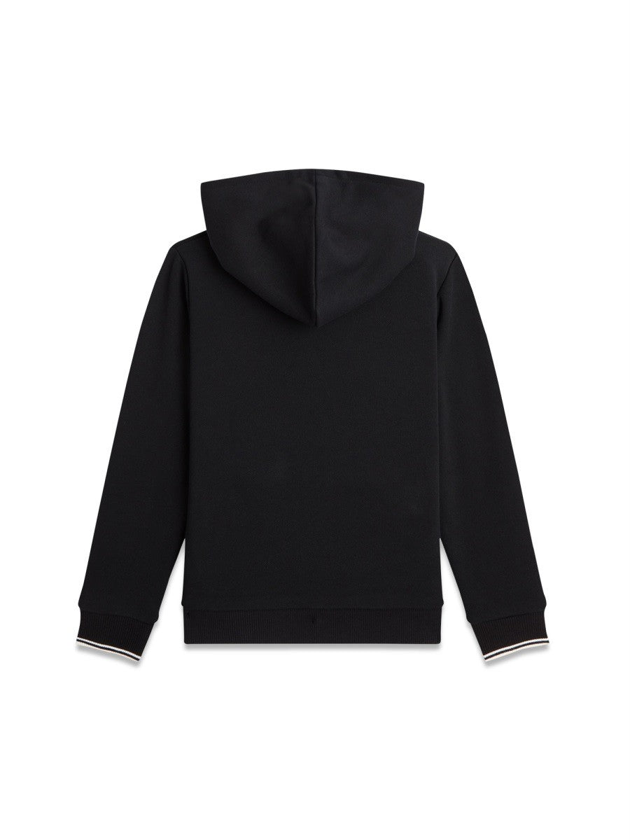 FRED PERRY TIPPED HOODED SWEATSHIRT