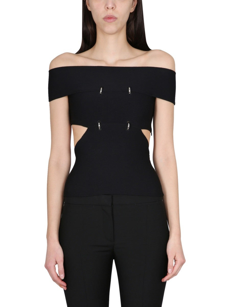 Alexander Mcqueen TOP WITH CUT-OUT DETAILS