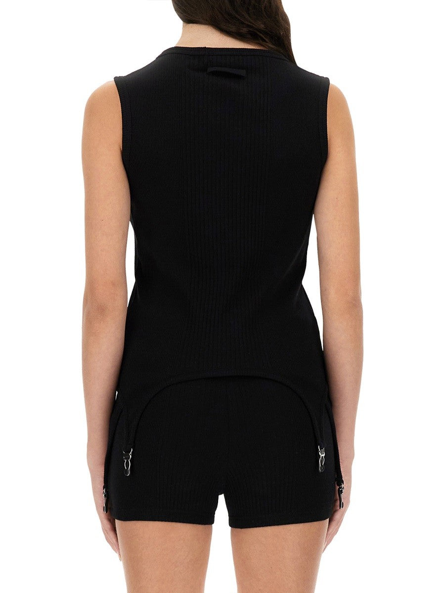 JEAN PAUL GAULTIER TOP WITH GARTER DETAIL