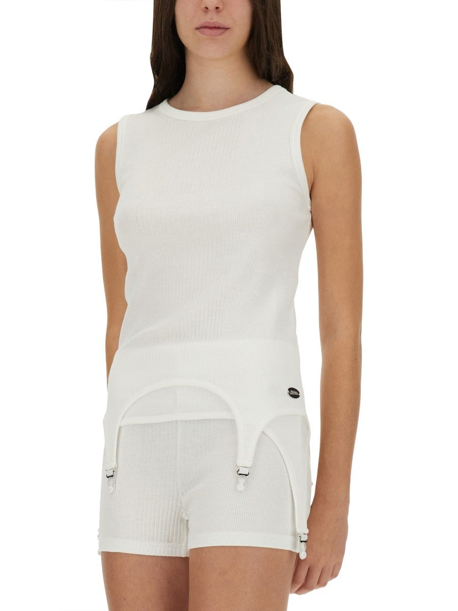 JEAN PAUL GAULTIER TOP WITH GARTER DETAIL
