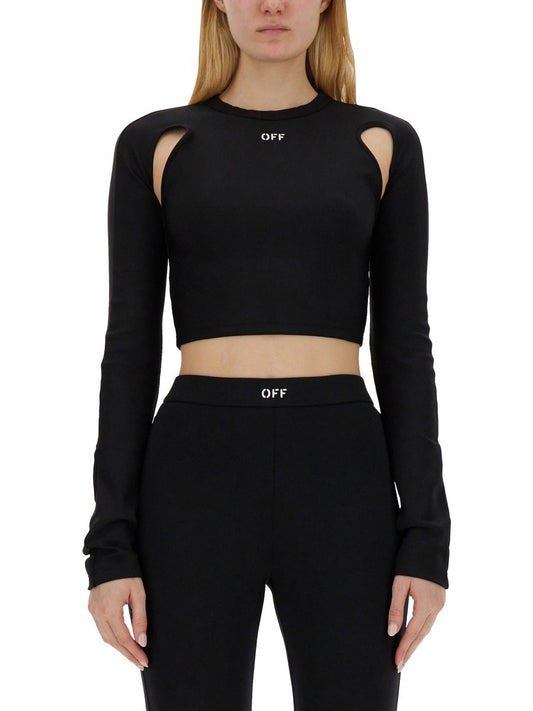 Off-white TOPS WITH LOGO
