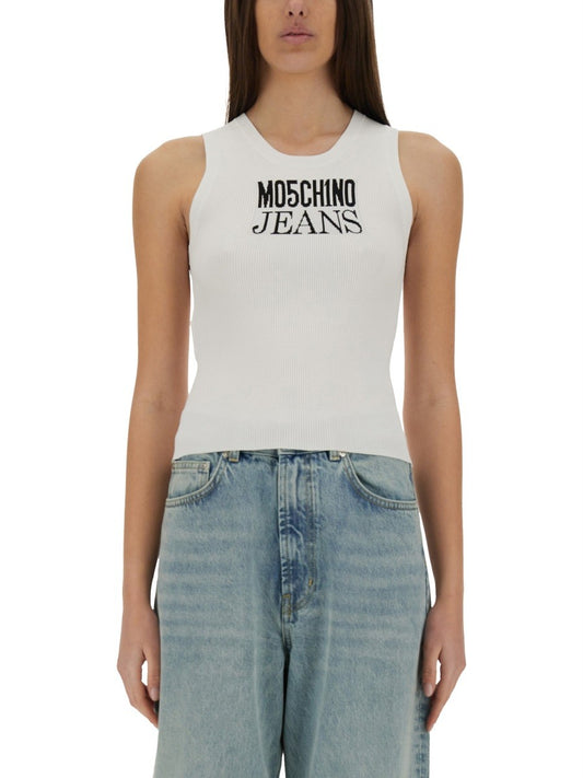 MOSCHINO JEANS TOPS WITH LOGO
