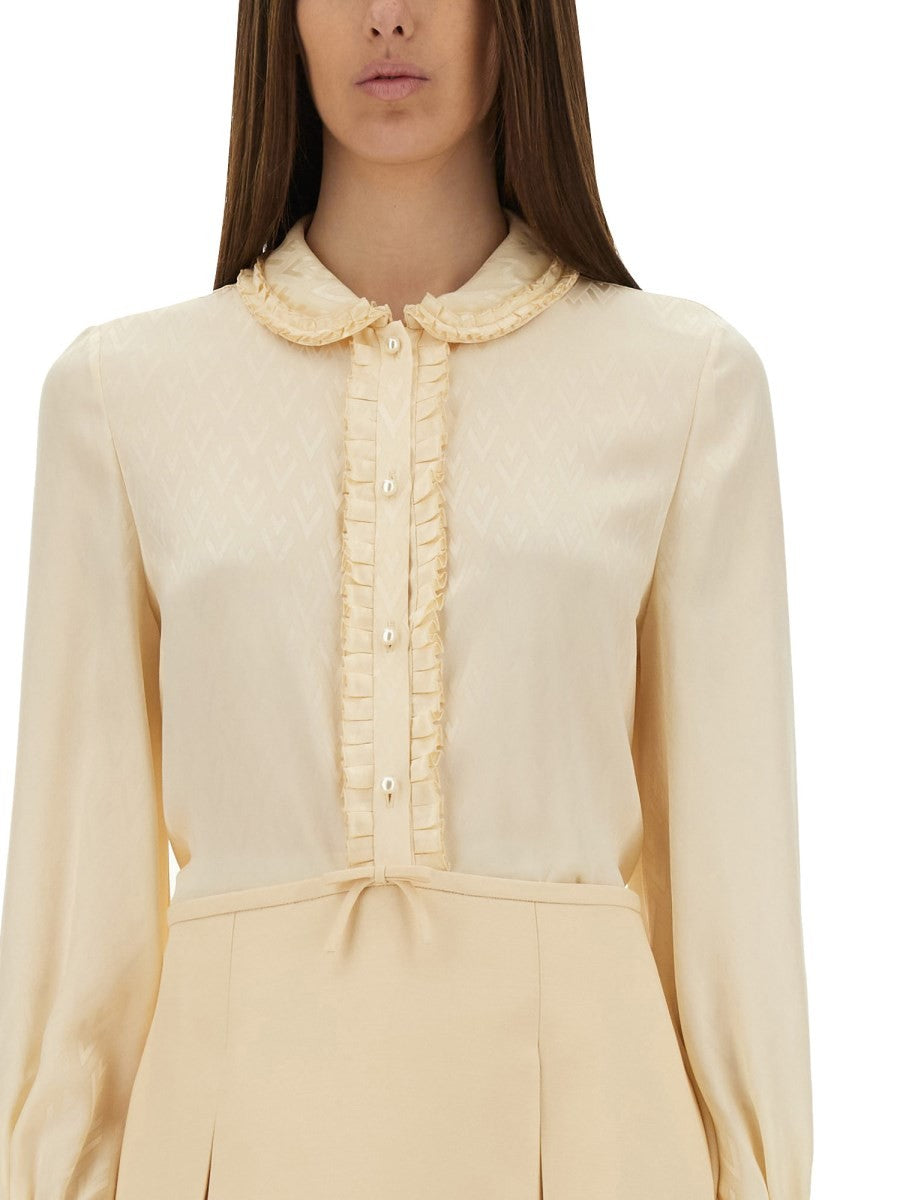 Valentino "TOUTE LA V" SILK JACQUARD SHIRT