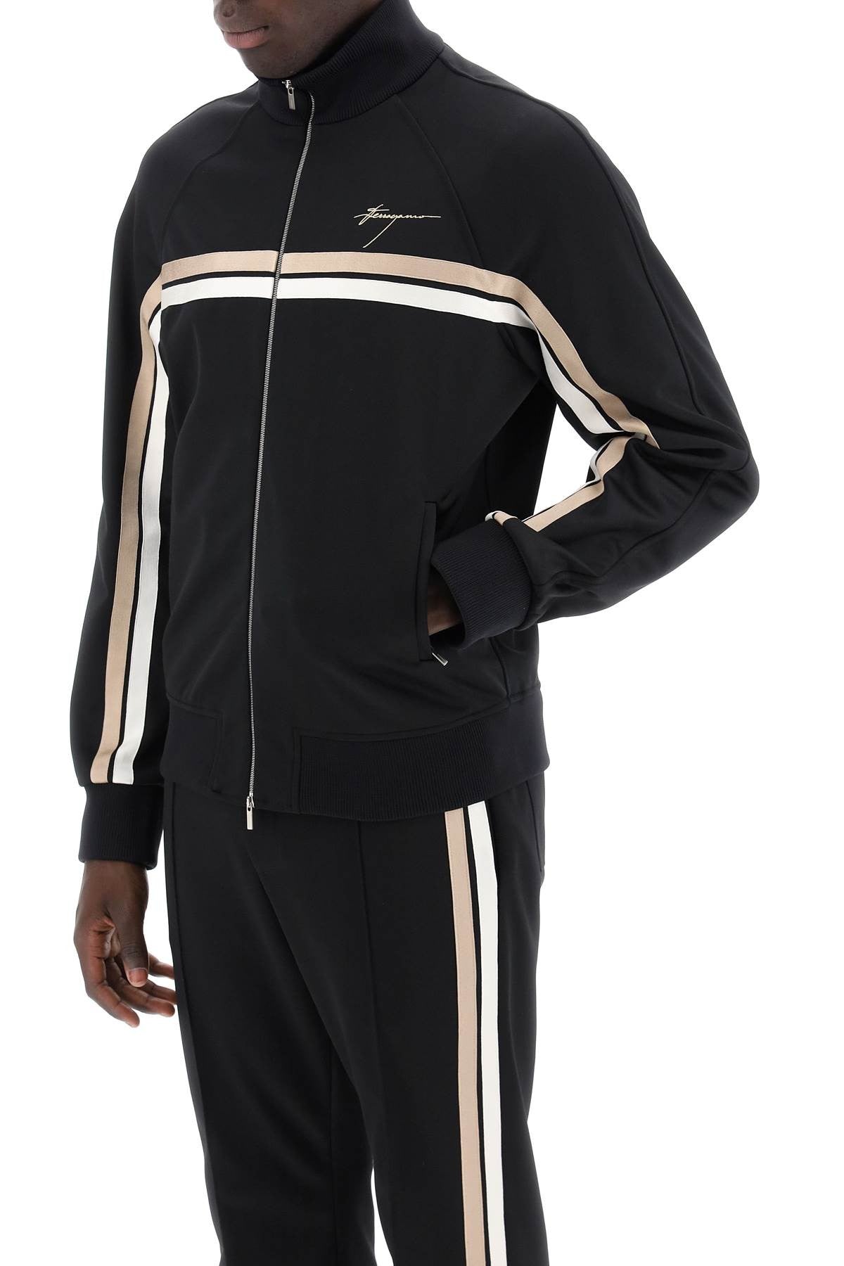 Ferragamo 'track sweatshirt with two-tone