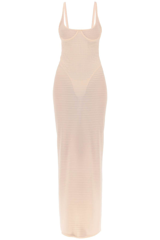 ALAIA transparent dress with integrated bodysuit