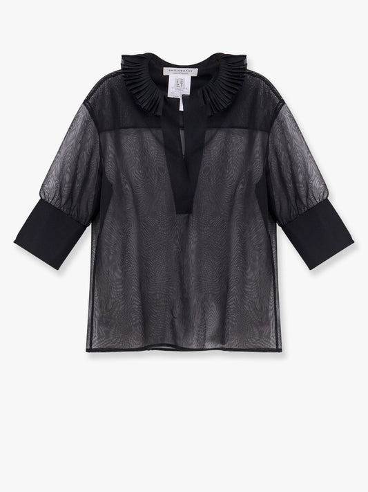 Philosophy Di Lorenzo Serafini Transparent voile shirt