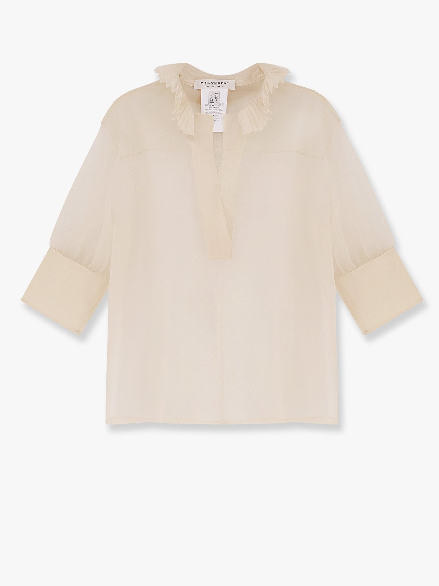 Philosophy Di Lorenzo Serafini Transparent voile shirt