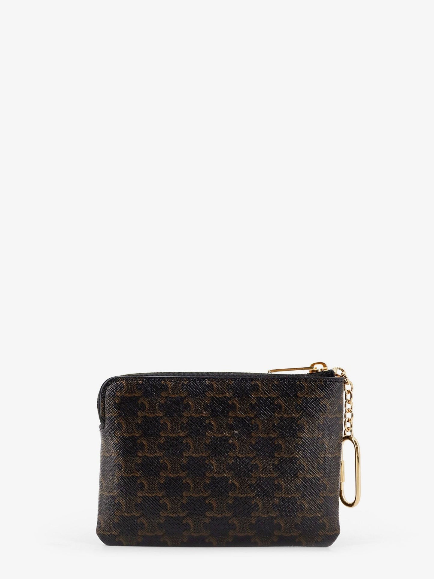 Celine Triomphe coated canvas coin purse