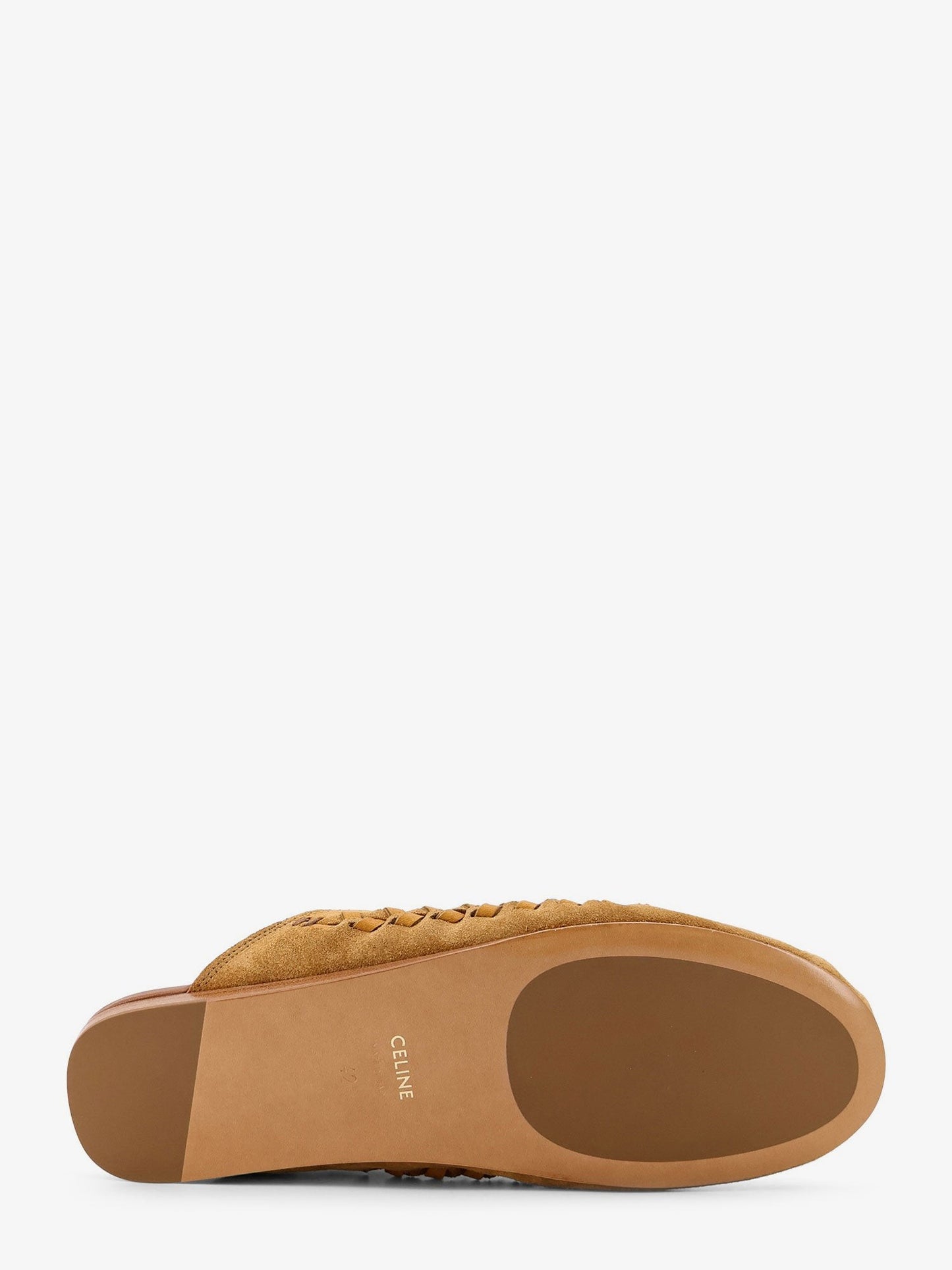 Celine Triomphe Mule 05 suede and leather sandals