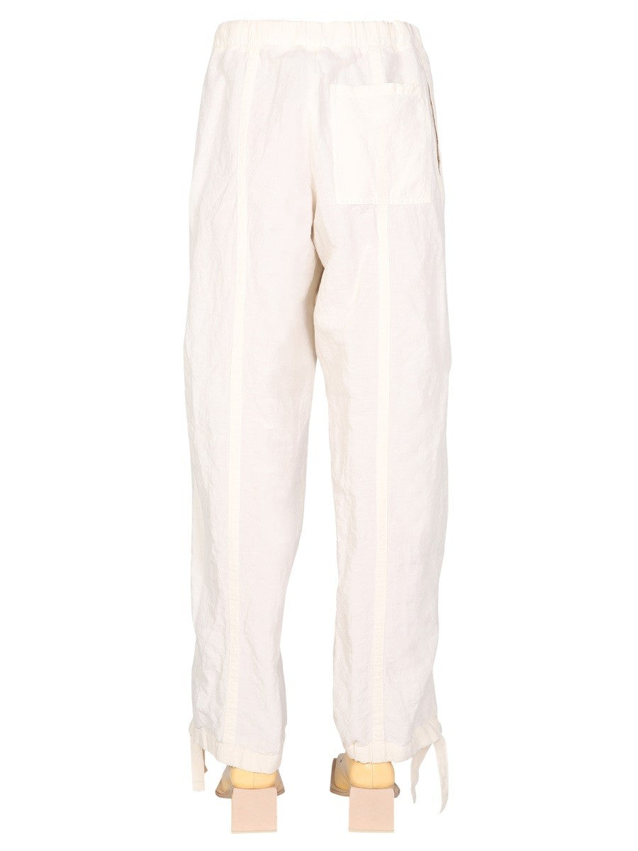 JIL SANDER TROUSERS WITH DRAWSTRING