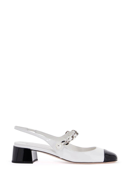 Miu Miu two-tone patent leather slingback dé